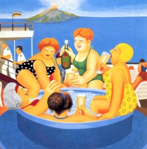 Crusing with Mount Vesuvious in Background