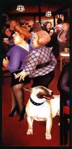 "Bull Dog in the Dolphin by Beryl Cook