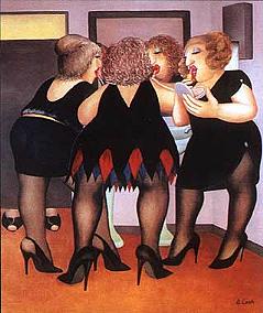 "Getting Ready" by Beryl Cook , Lipstick & panash