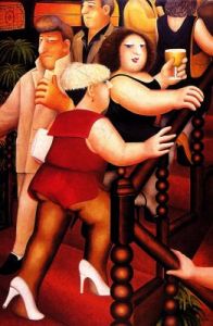 "Staircase" by Beryl Cook, Beer & Hotpants