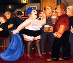 Strippergram by Beryl Cook