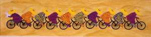 Multi cyclists Pedal Power by Irene George