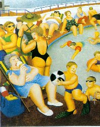 Bathing Pool by Beryl Cook