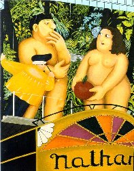 Nathans in New York by Beryl Cook