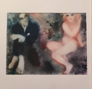 Poet & Muse" Drypoint Etching by Inge Clayton