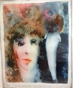 Lila & Songbird Aquatint Etching by Inge Clayton FRSA