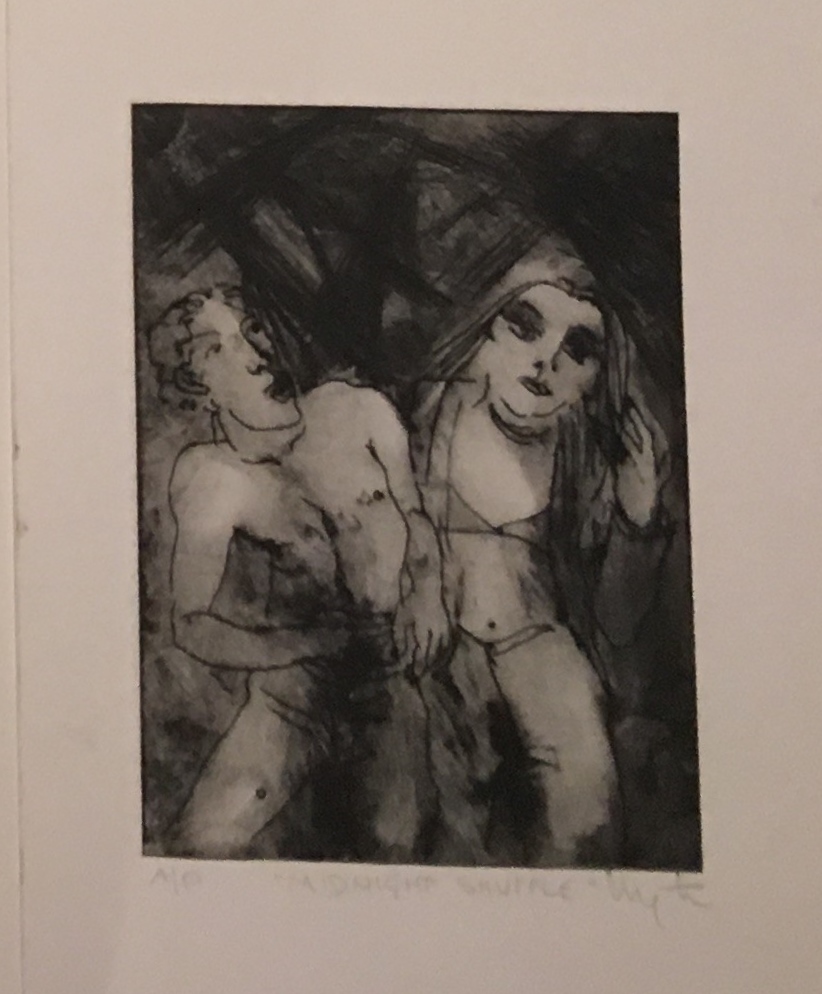 Midnight Shuffle " A/P Mono Etching 11"x8" £495 as framed