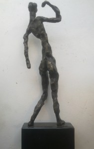 Bronze Male Nude Sculpture by Inge Clayton